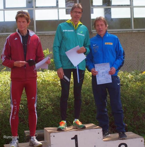 Christian Breek (SC Melle 03), Thomas Ruminski (SVE Hiddestorf), Ulrich Radktke (Post SV Holzminden / v.l.)