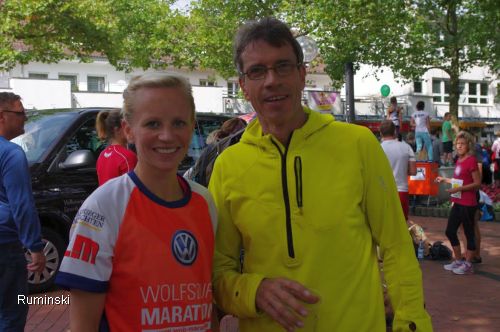 Ulrike Wendt (Hannover 96) und Thomas Ruminski (SVE Hiddestorf)